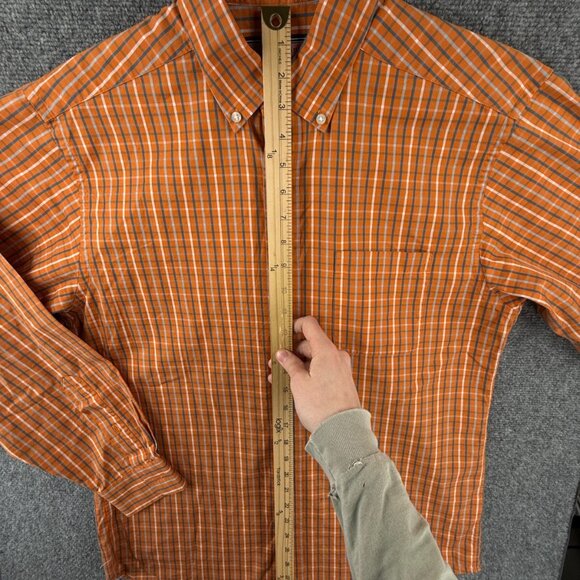 Vineyard Vines MAKERS MARK WHISKY LOGO Orange Check Murray Medium Cotton Men - Picture 4 of 16